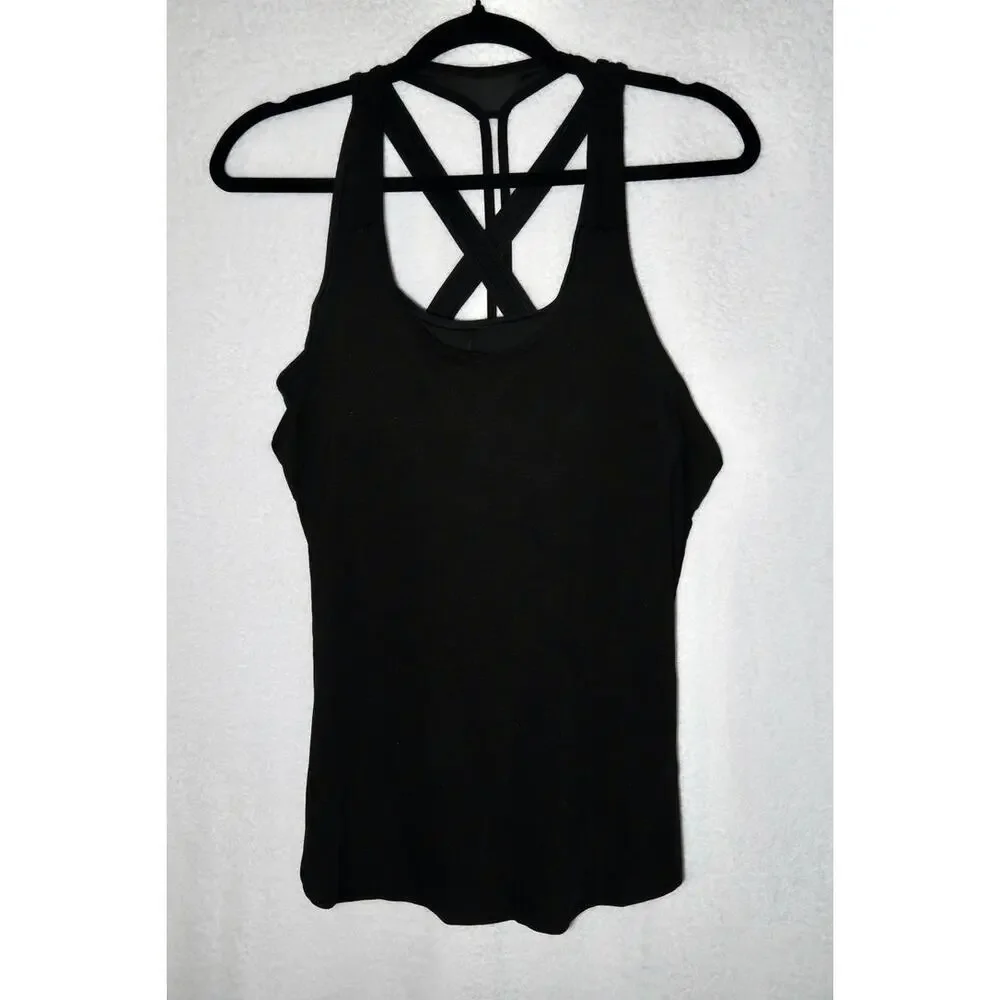 ATHLETA 2 In 1 Ultimate Support Top Black Medium